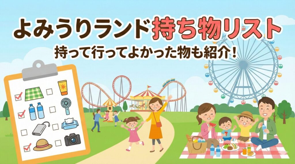 よみうりランド持ち物リスト|持って行ってよかった物も紹介!