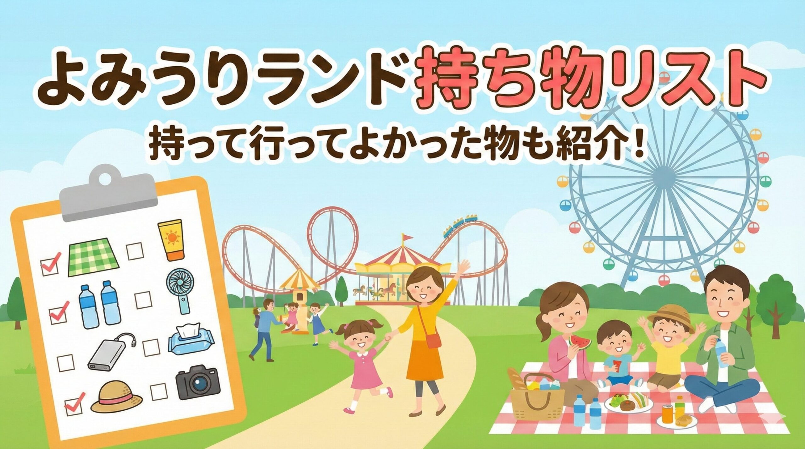 よみうりランド持ち物リスト|持って行ってよかった物も紹介!