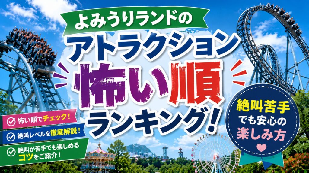 よみうりランドのアトラクション怖い順ランキング！絶叫苦手でも安心の楽しみ方