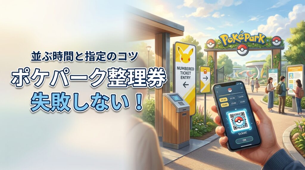 ポケパークの整理券は何時から並ぶ？失敗しない取り方や時間指定のやり方を詳しく解説